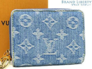 Louis Vuitton Monogram Denim LV Remix Portefeuille Lou Bi fold Wallet Compact
